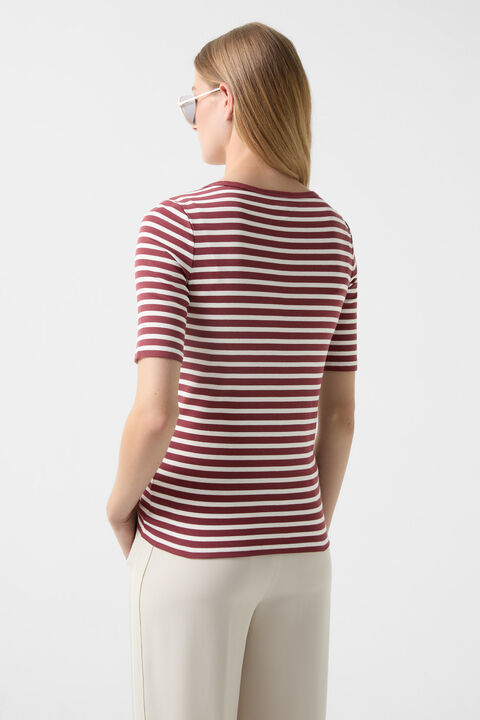 T-Shirt Louna Weinrot/Off-White T-Shirt Louna Weinrot/Off-White