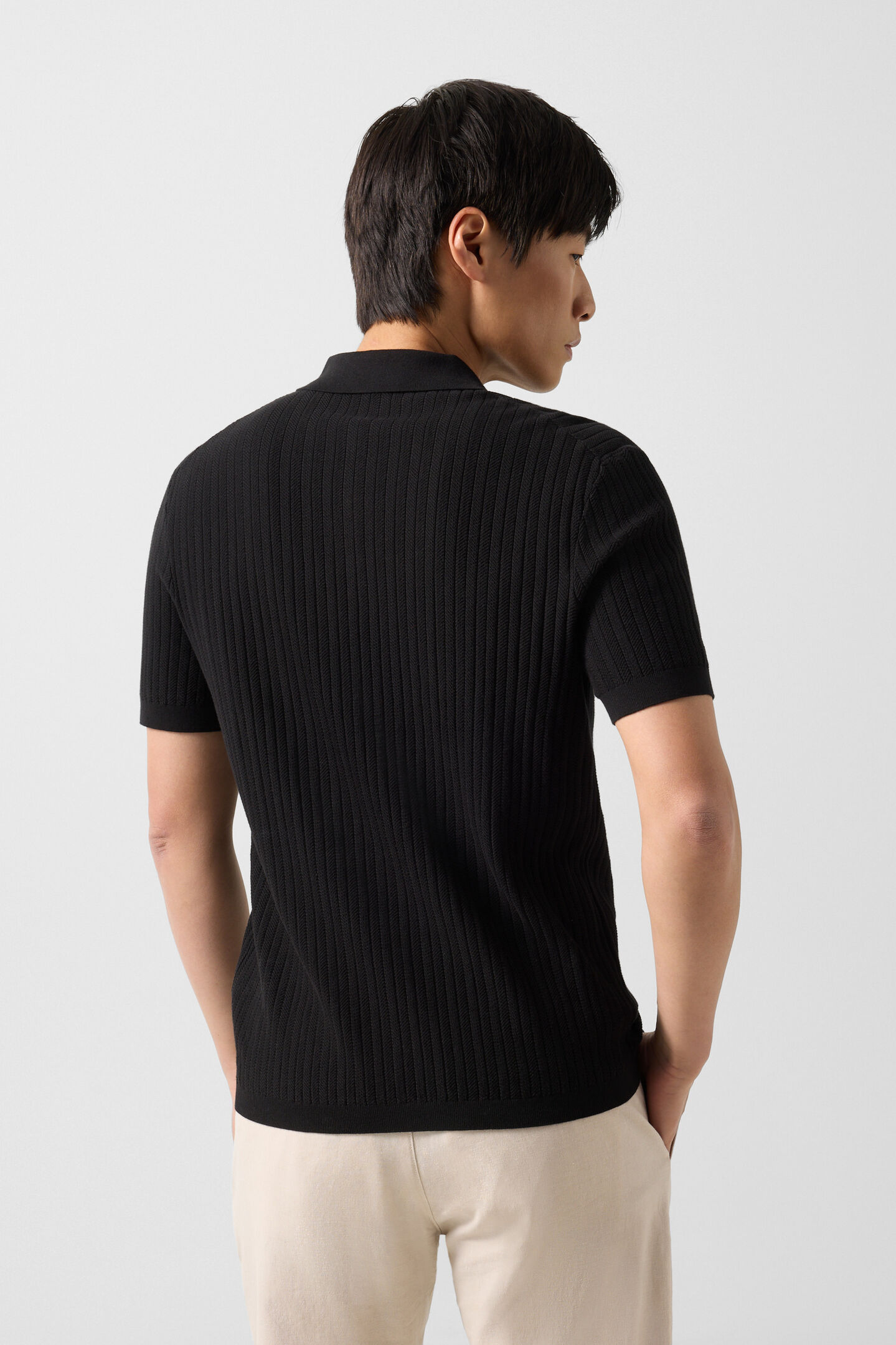 Tobias knitted polo shirt Black