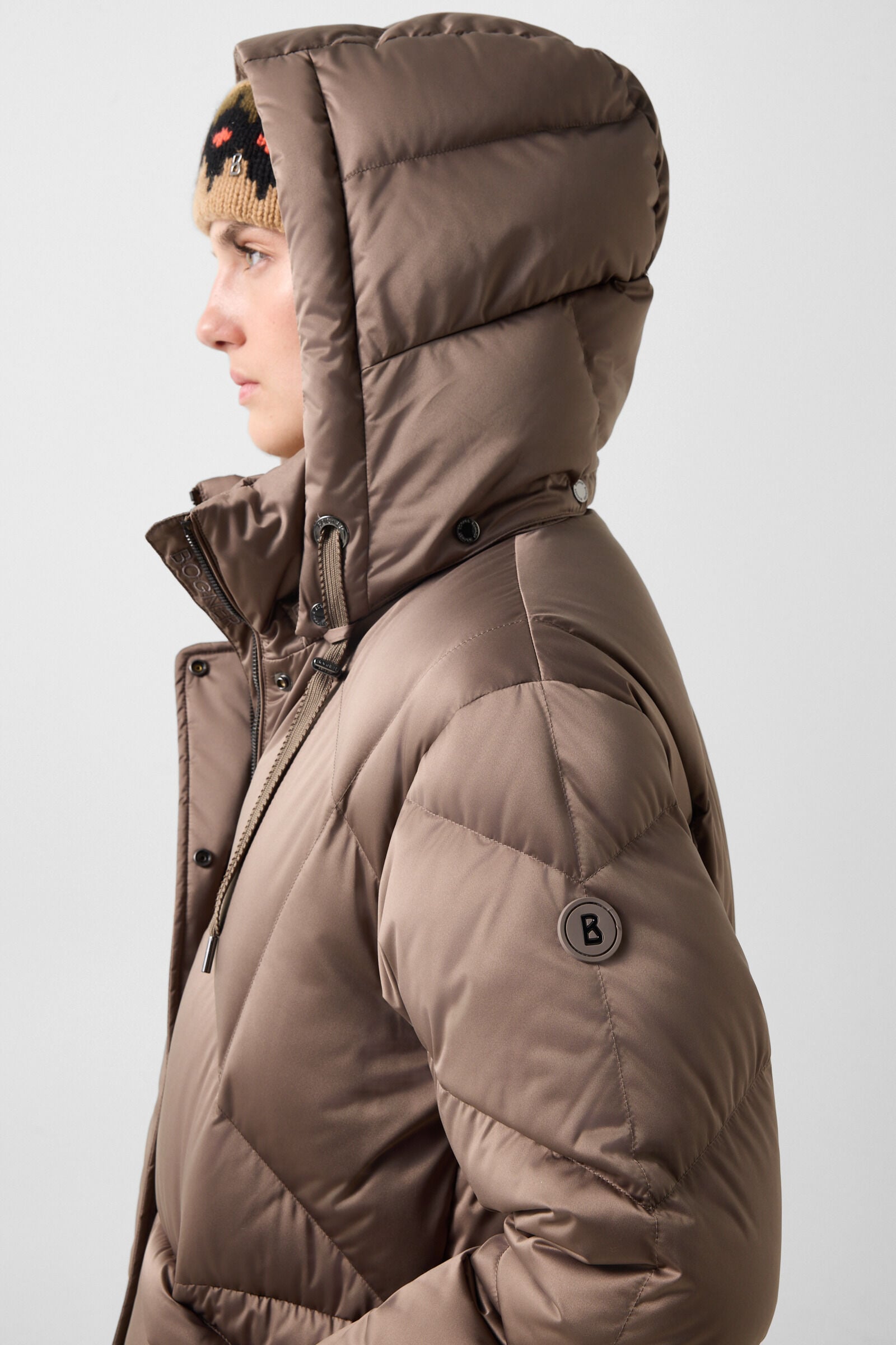 Ginny down coat Grey-brown