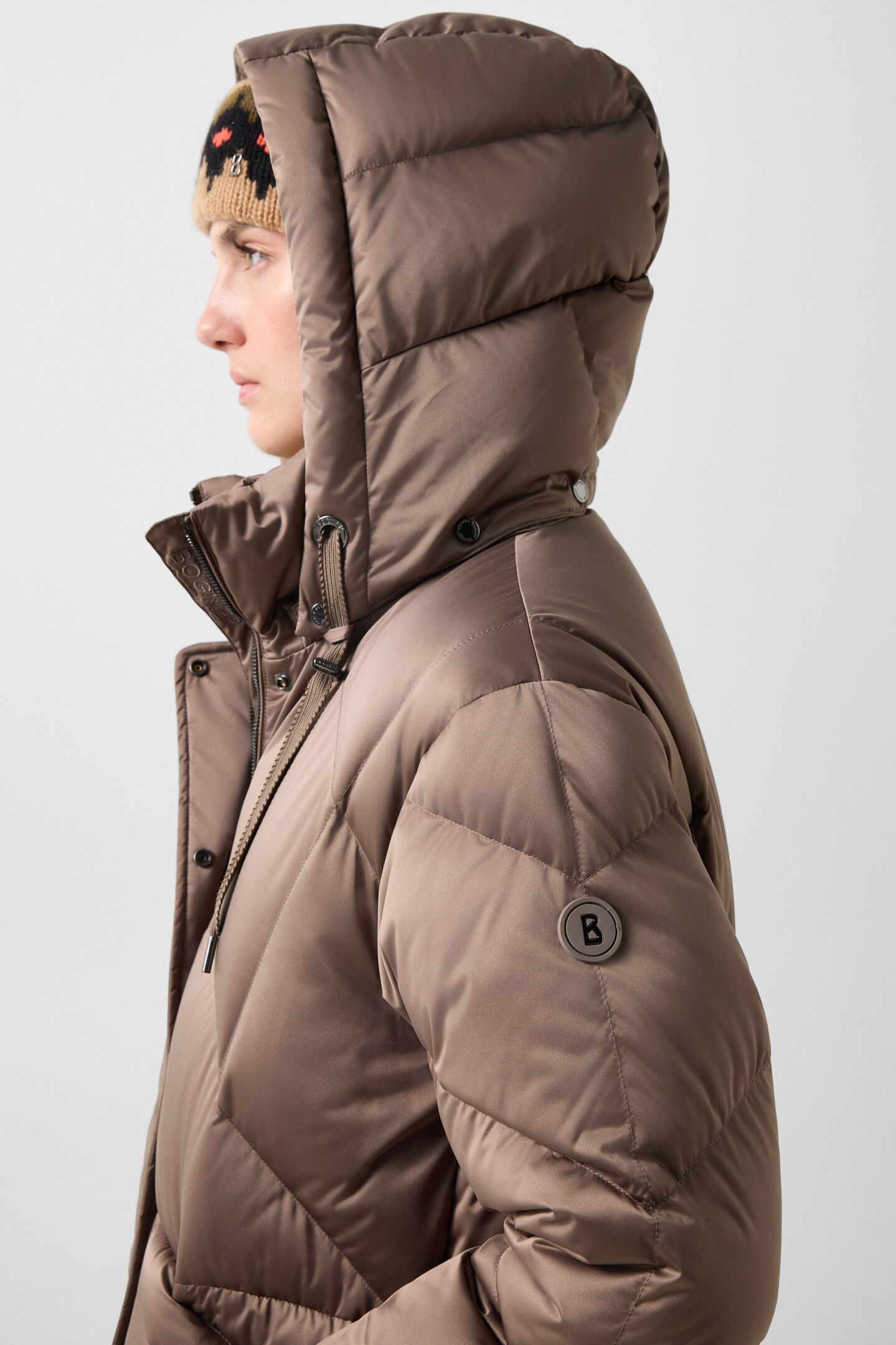 Ginny down coat Grey-brown