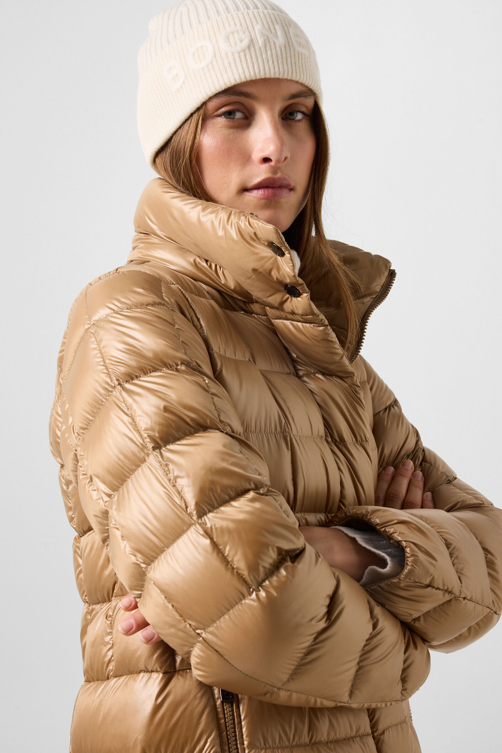 Meryl down coat Camel