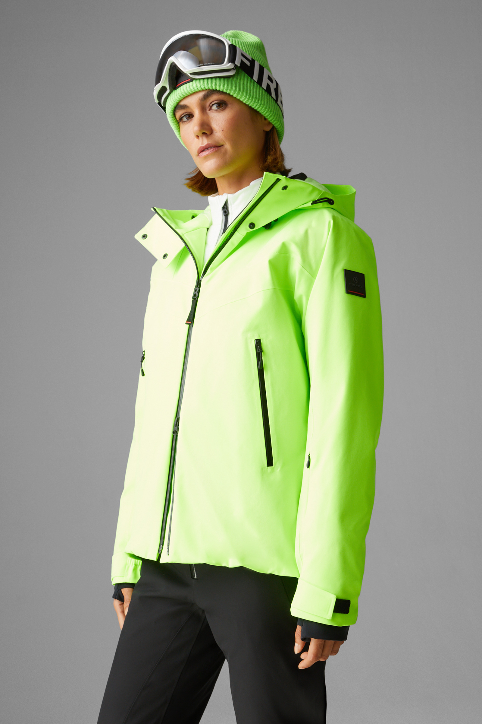 Lime green ski hot sale jacket womens