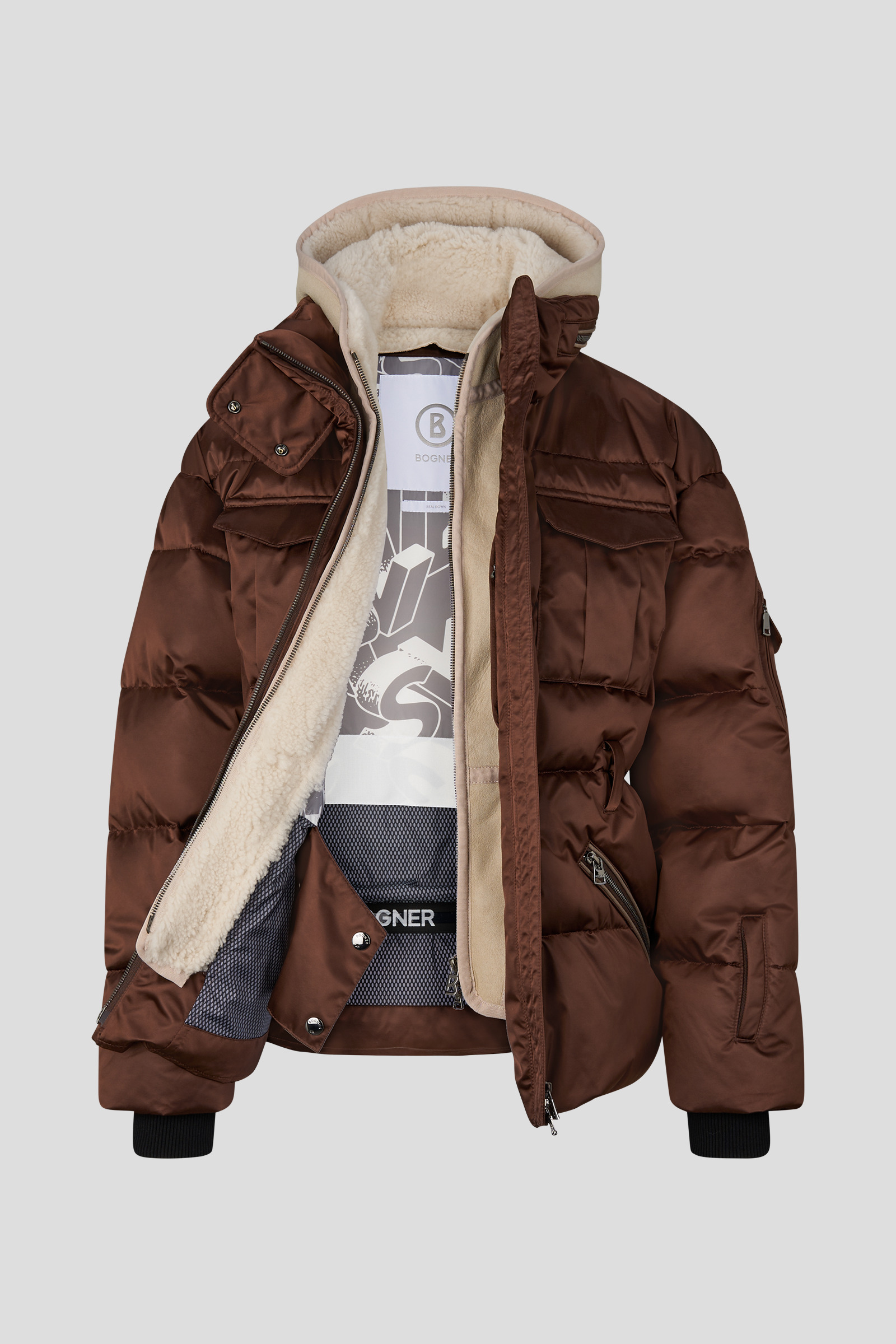 Adele LD Quilted Ski Jacket in Brown - Bogner