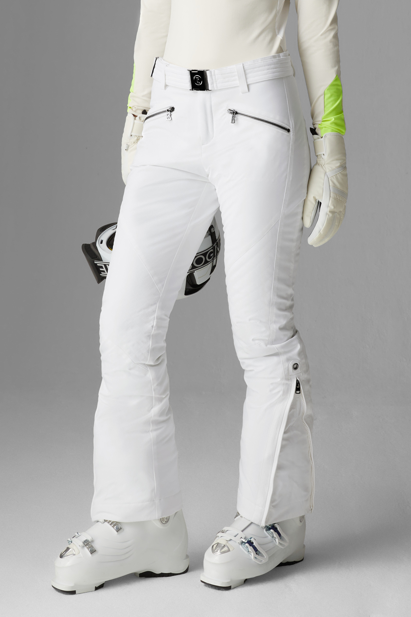 Bogner Franzi Ski Pants Women's - Size 34 US 4 XS - Off-White Black Print -  NEW