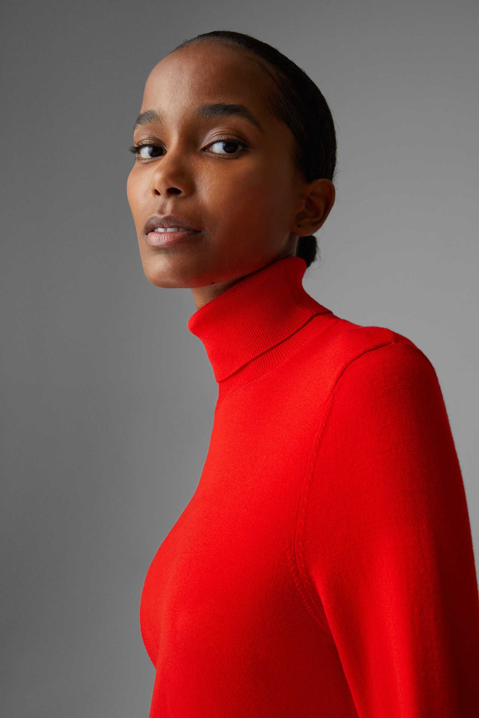 Zara red turtleneck store