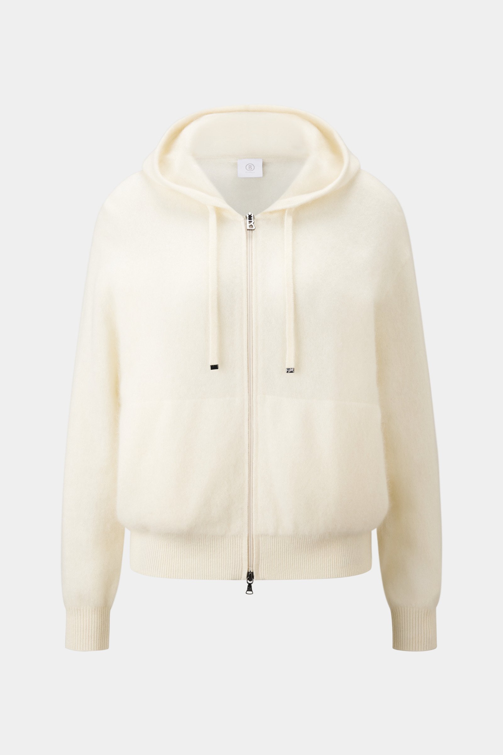 White company cashmere hoodie outlet