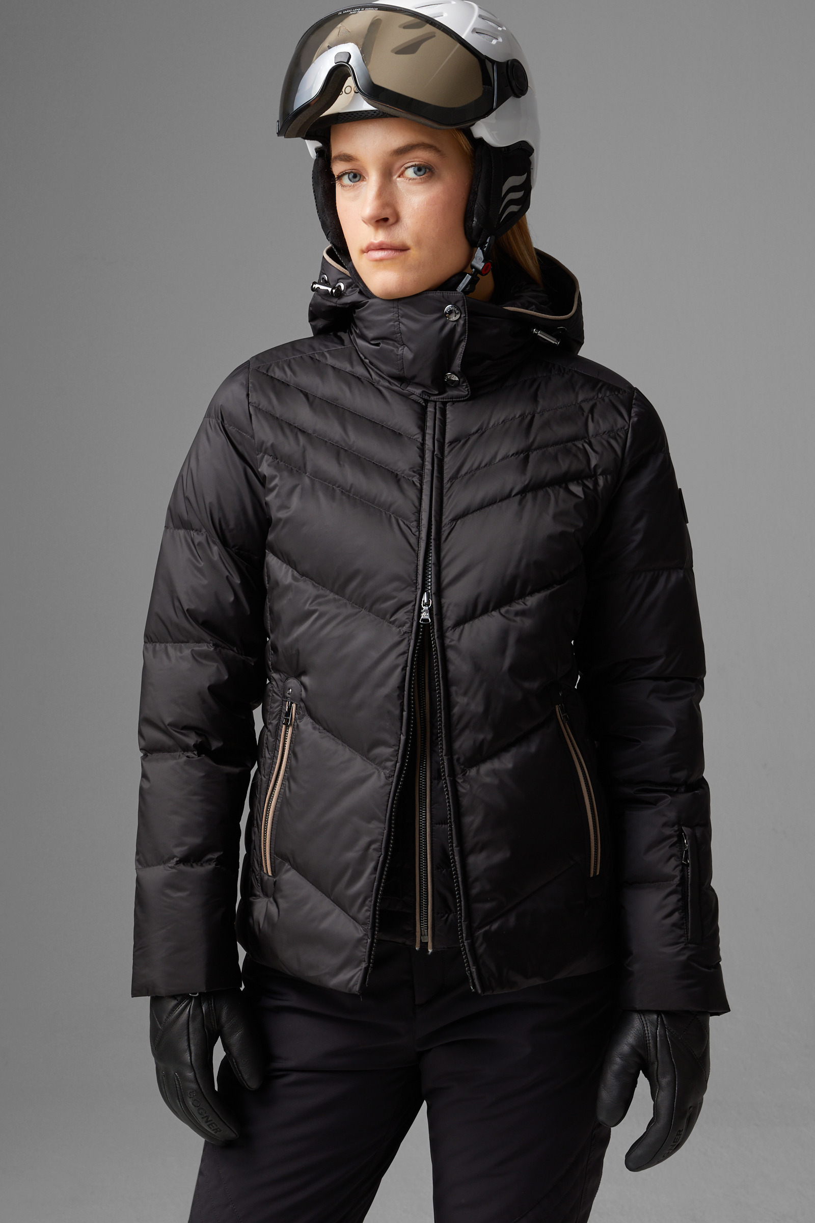 Bogner leather top ski jacket