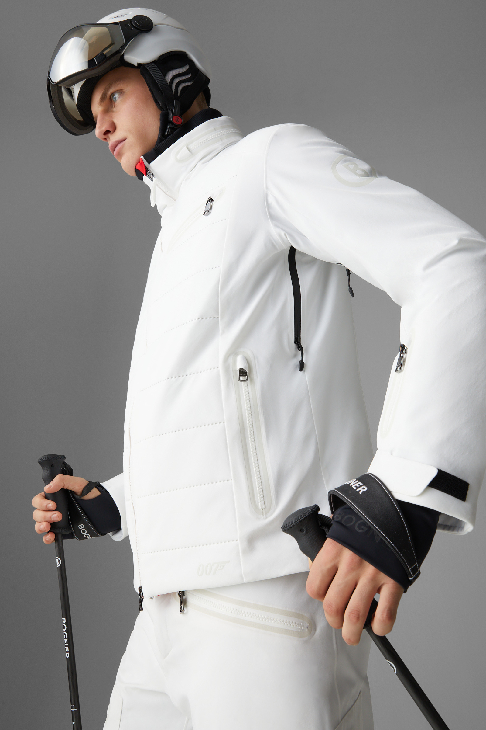 Mens white ski jacket 2025