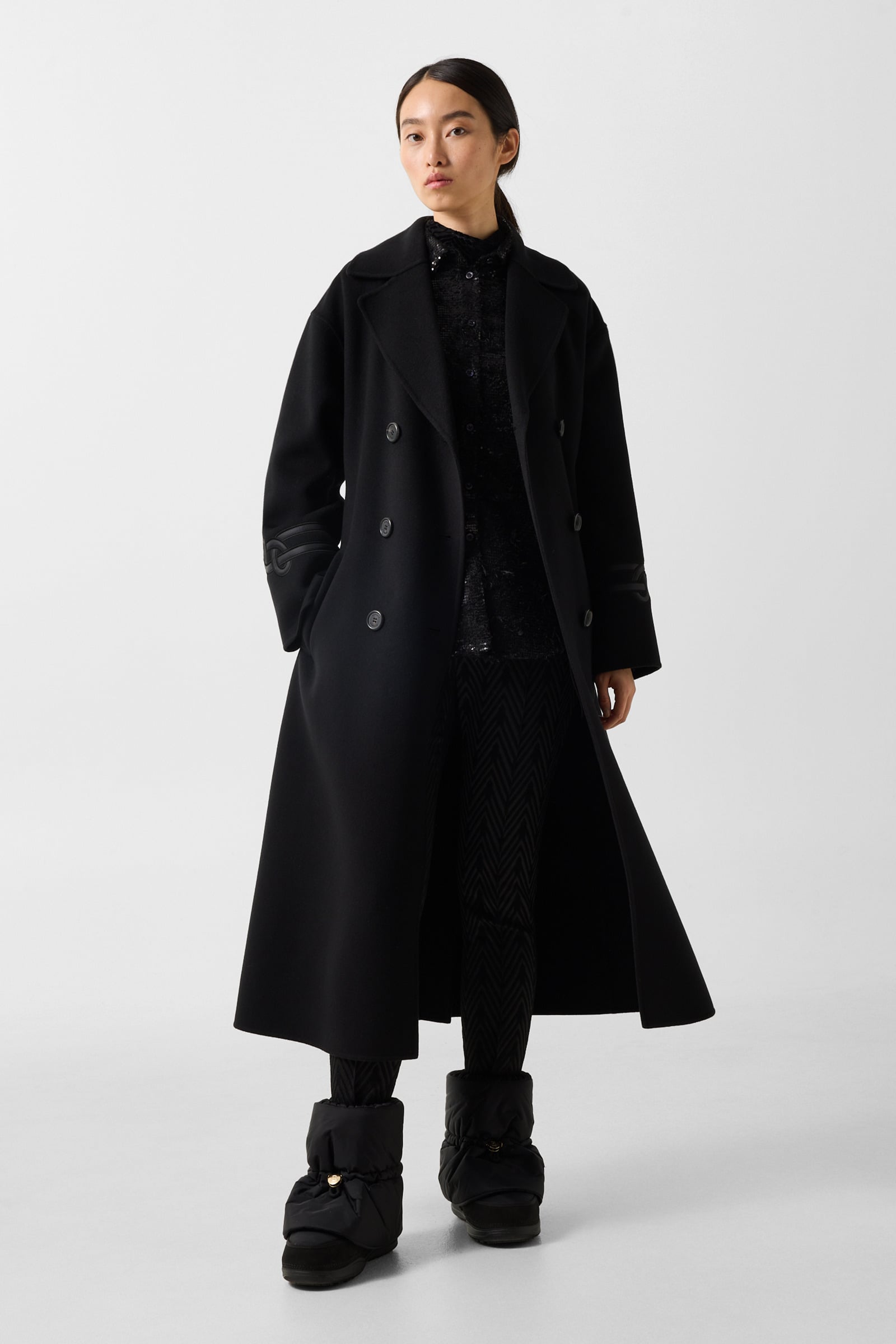 Manteau en laine double face Terese