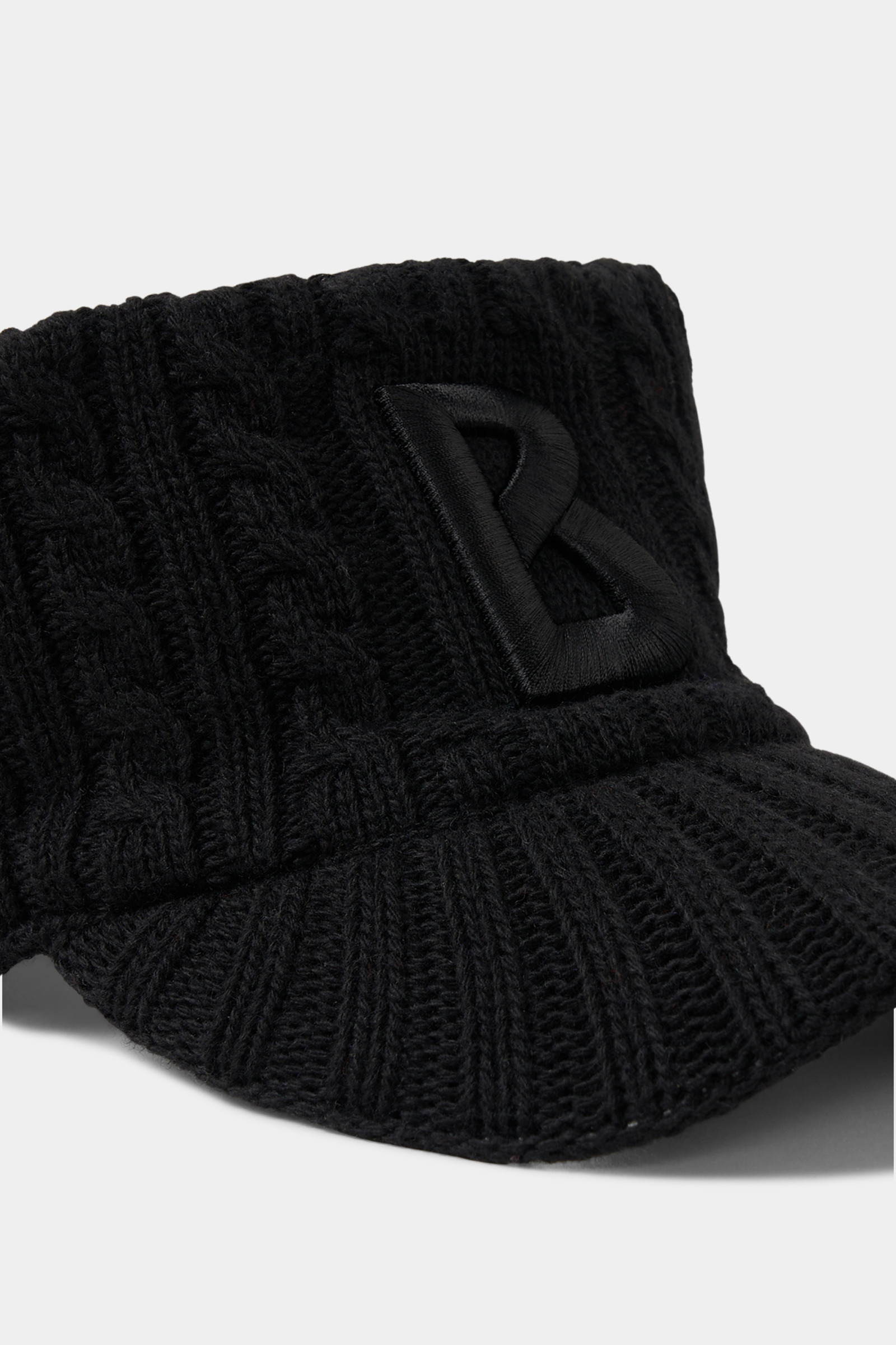 Bogner Tessa Visor Hat Black Cable Knit Wool Cashmere Blend Outdoors Active New BOGNER Sport Visor headband Tessa for Women main image 2