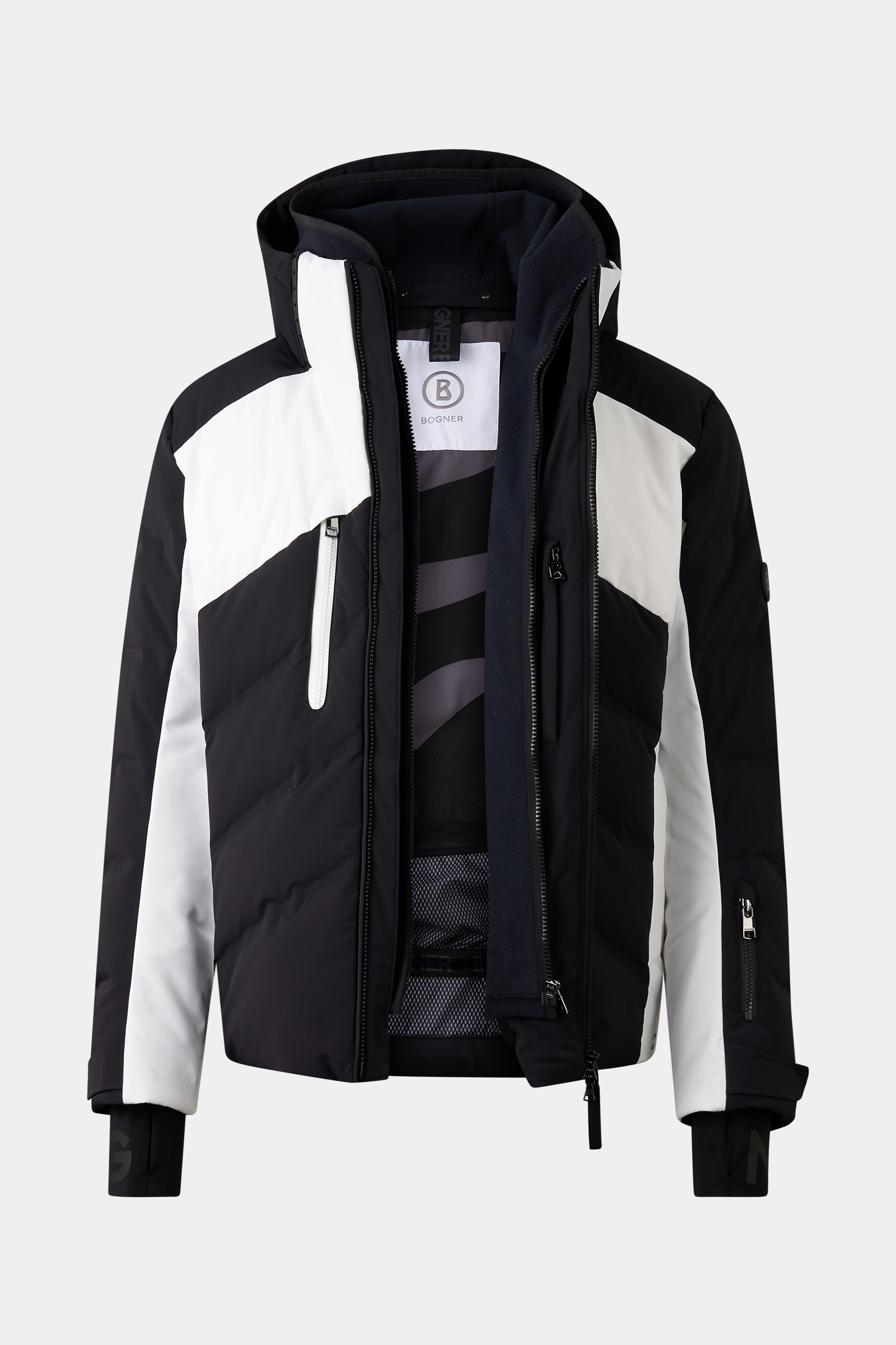 ☆美品☆【BOGNER】 スノーボード・スキーウェア ホワイト ブラック BOGNER Sport Jervis down ski jacket for Men