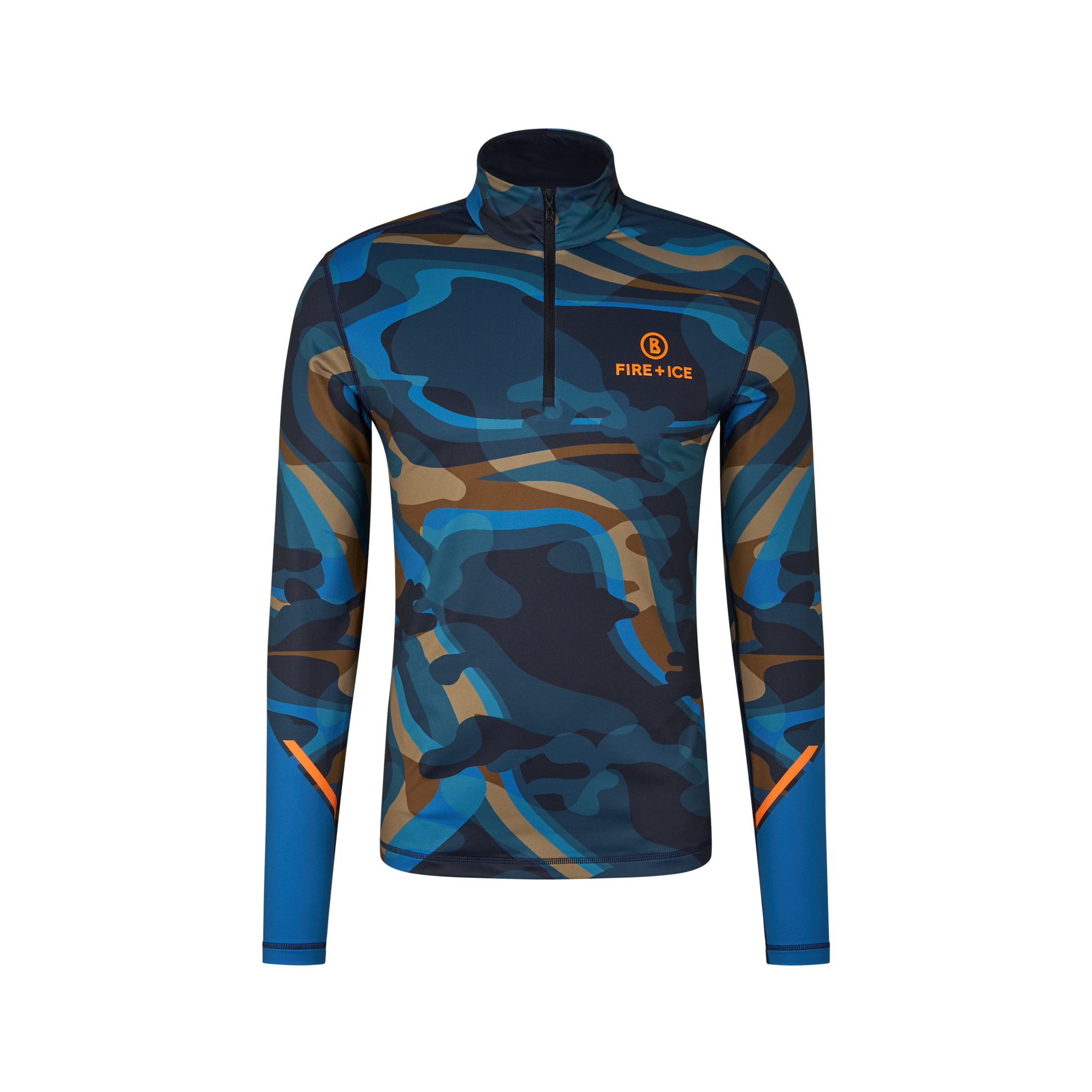 FIRE+ICE Pascal First layer for men - Blue/Brown - 3XL