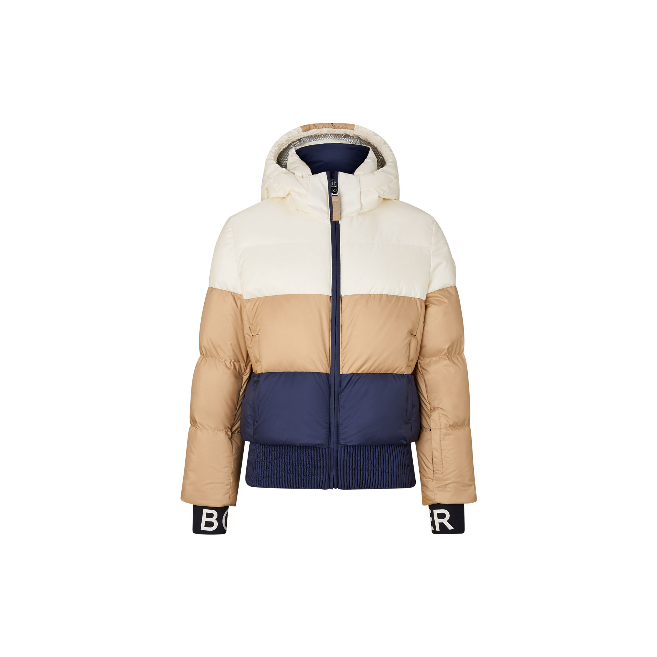 BOGNER Anna Kids down ski jacket - Off-White/Camel/Dark Blue - XL product