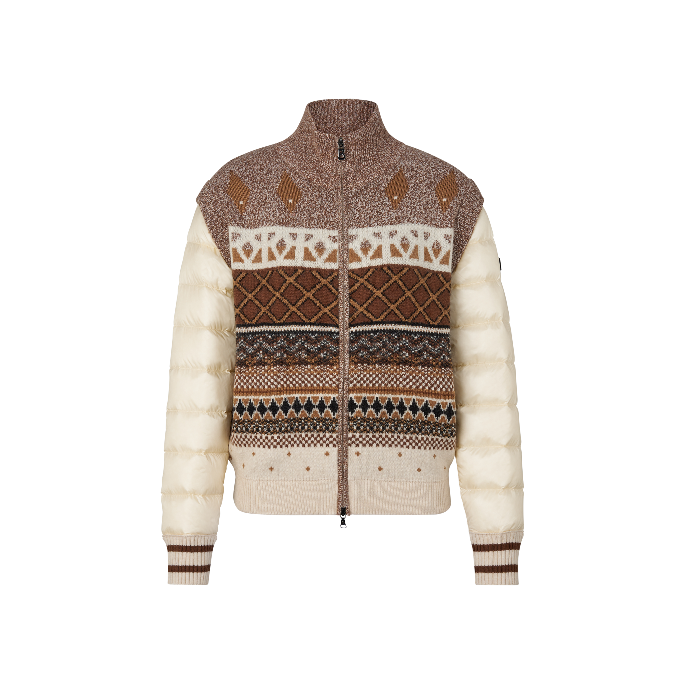 BOGNER Anies hybrid knit jacket for women - Brown/Beige - 14/XXL